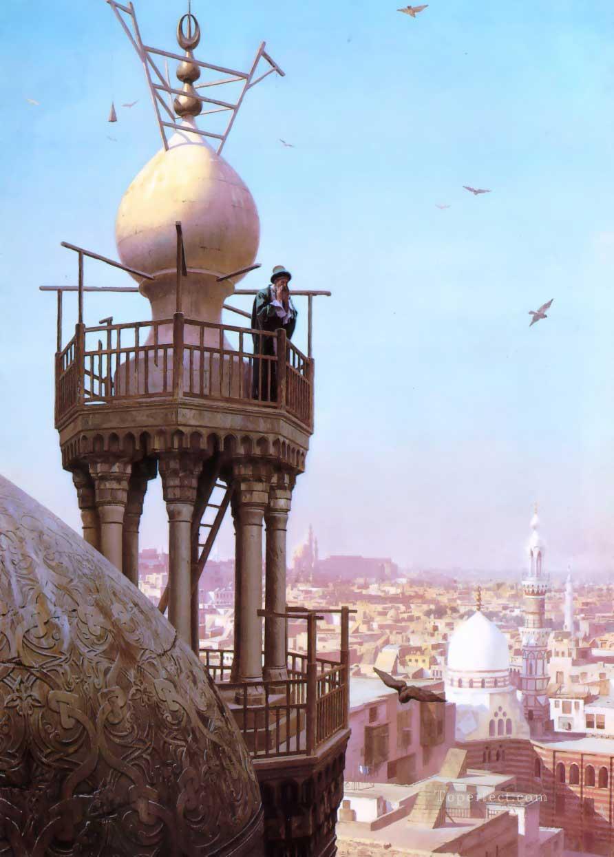 イスラム教徒の祈りを呼びかけるアラブ人ジャン・レオン・ジェローム・イスラム油絵